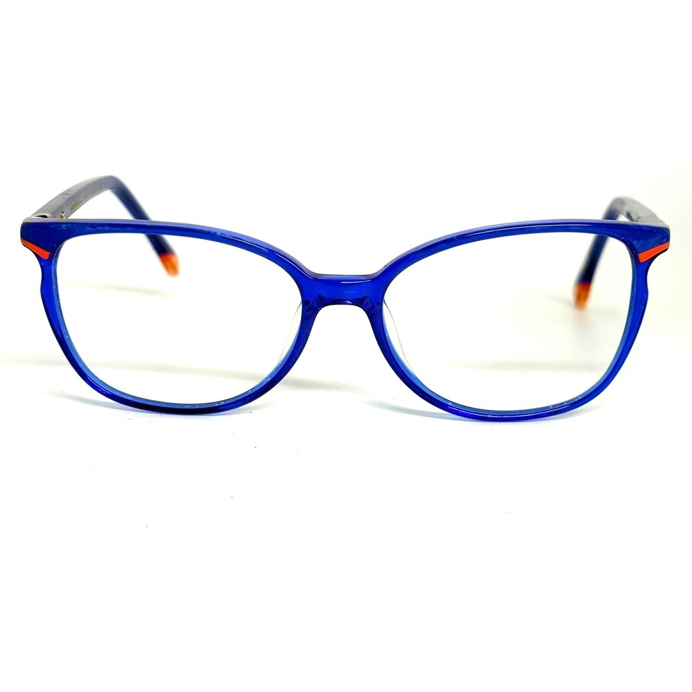Etnia Barcelona Veracruz 22 BLCO Blue Orange Cat Eye Eyeglasses Frames 53-15-140
